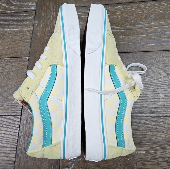 Vans Sk8-Low Checkerboard Banana Cream Sneakers, Men's Size 8.5, Women's 10 - Picture 5 of 9
